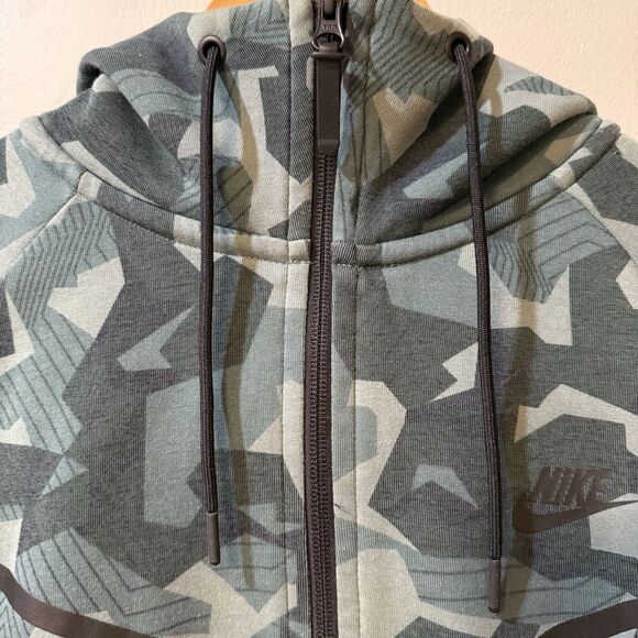 Nike Sportswear Tech Fleece Full Zip Hoodie Men Large Camo - Picture 3 of 9